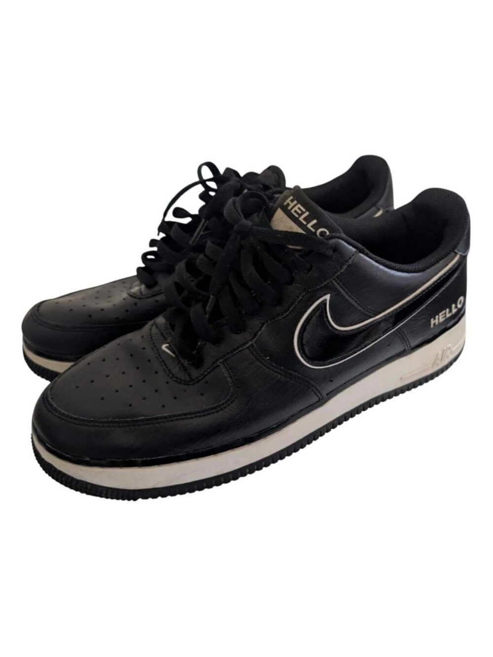 Nike Air Force 1 Low 07 LX Hello Pack Black CZ0327-001 Mens Size 10.5 Sneakers